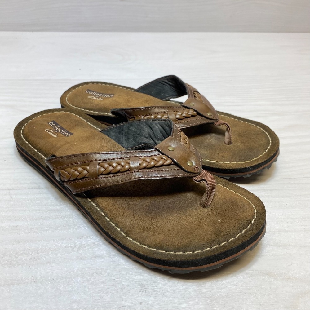 Clarks Collection Fenner Nerice Flip Flop Sandals Women's Size 7 Brown‎ Casual